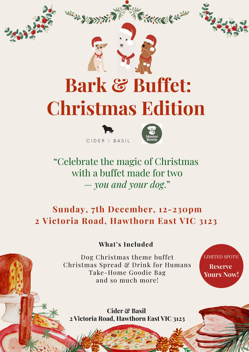 Bark & Buffet: Christmas Edition-Cider and Basil