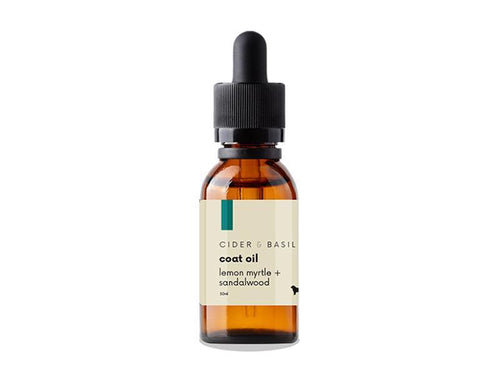 Dog Coat Treatment Oil - Native Lemon Myrtle & Sandalwood-Pet Coat Oil-Cider and Basil