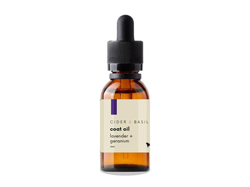 Dog Coat Treatment Oil - Wild Lavender & Geranium Leaf-Pet Coat Oil-Cider and Basil